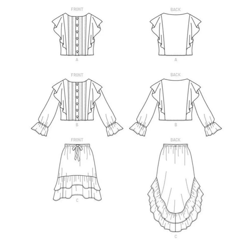 McCalls‎ Sewing Pattern 8102 10521 Top Skirt Misses Size 14-22